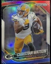 Panini 2025 Prizm Christian Watson #153 Green Bay Packers Red NFL Football Card