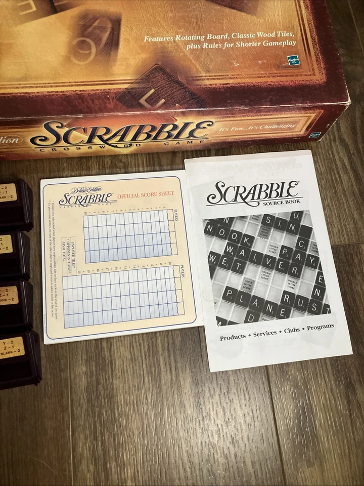 VTG Scrabble Deluxe Turntable Edition Game 2001 Parker Brothers Complete *Read - Image 4 of 4