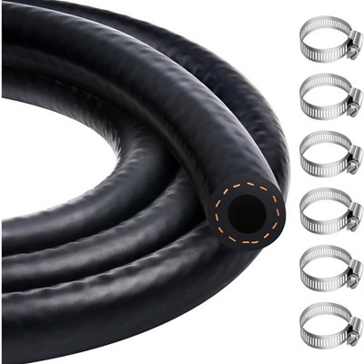 Benzinschlauch 6mm Kraftstoffleitung Set 1 Meter mit Schlauchschellen für Aut...