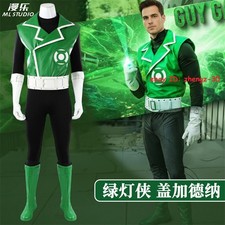 Green Lantern Costume Full Set Guy Gardner Cosplay Jumpsuit Halloween Bodysuit
