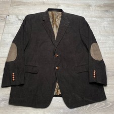 Lauren Ralph Lauren Blazer Mens 44R Brown Corduroy Elbow Patch Sport Coat