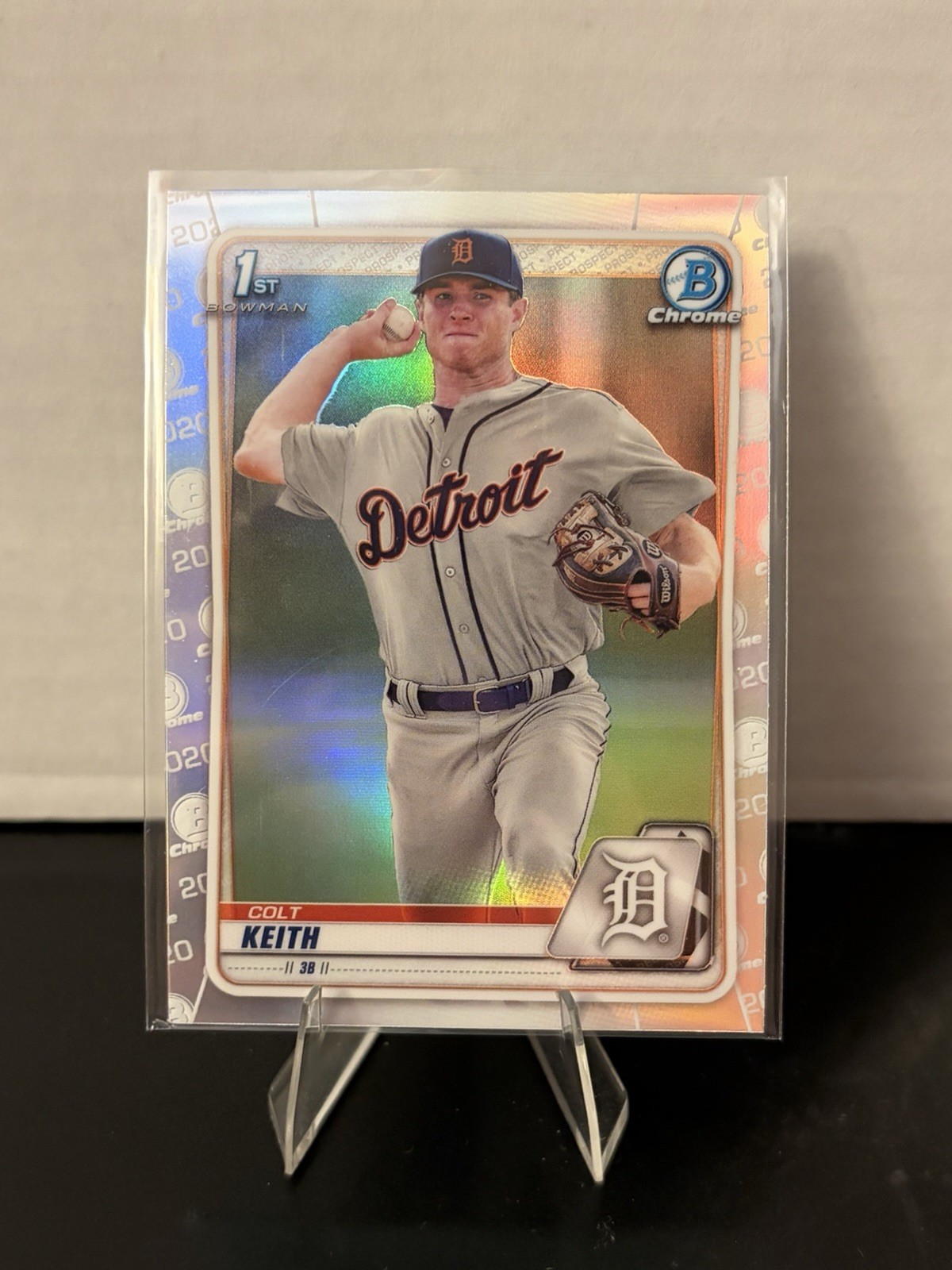 Colt Keith 1st Chrome Refractor Rookie RC 2020 Bowman Draft Card #BD-54 Tigers