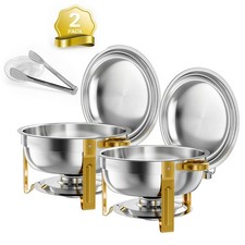 Uimoso 2-Pack 6QT Stainless Steel Buffet Chafing Dish Set