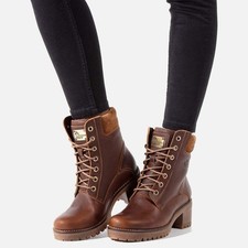 Panama Jack PHOEBE Brown Leather Lace Up Ankl...