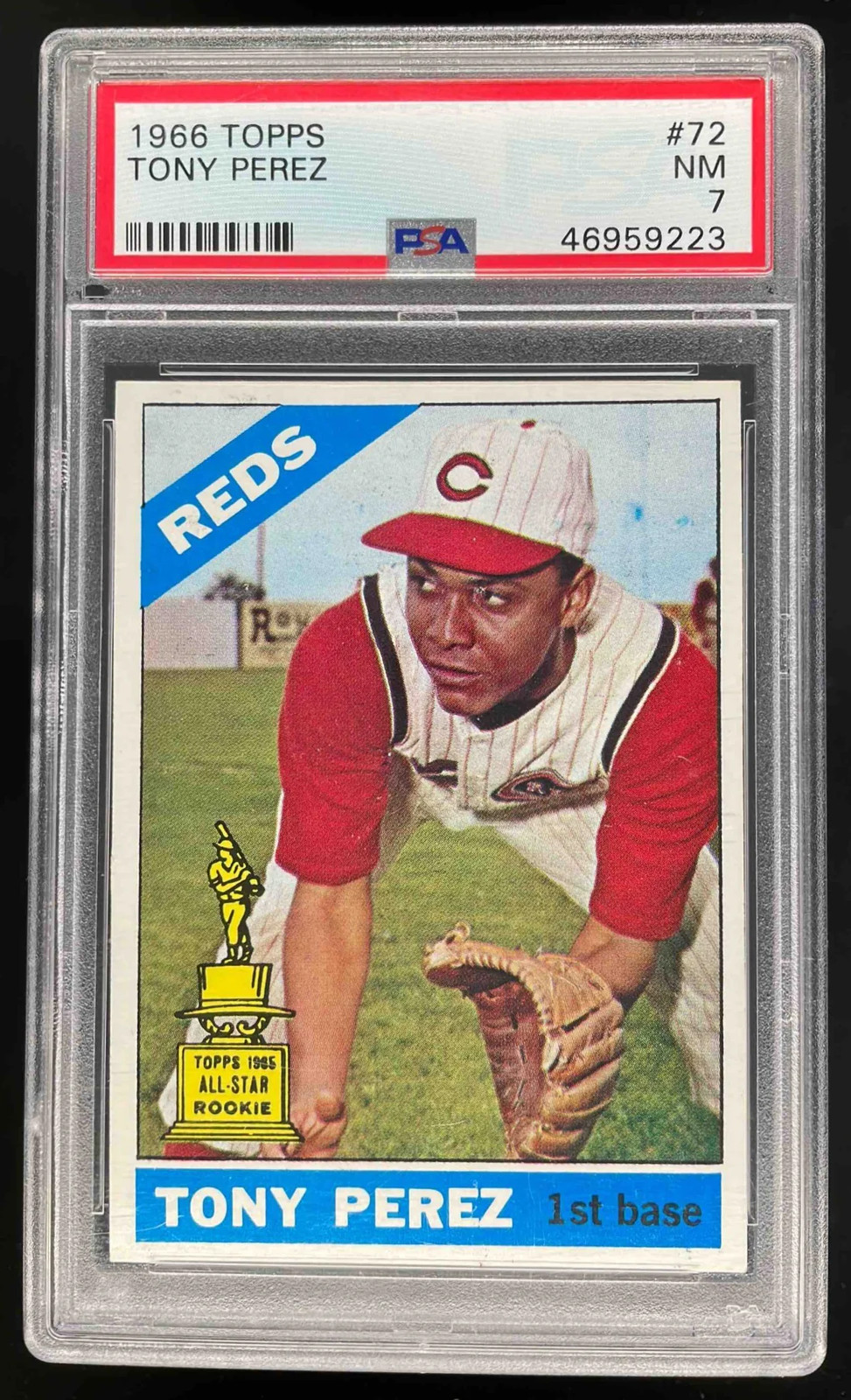 1966 Topps #72 Tony Perez Super Rookie All-Star PSA 7