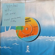 Bob Marley & The Wailers No Woman No Cry Vinyl Record 7" VG+/VG WIP6244 1974
