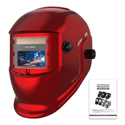 Auto Darkening Welding Helmet, Solar Powered Welding Hood, Wide Shade 4/9-13