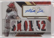 2016 Topps Triple Threads Relics Ruby 1/1 Matt Shoemaker #TTAR-MS3 Auto s3g