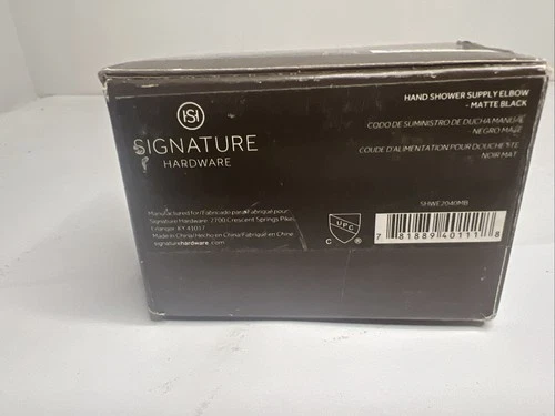 Signature Hardware SHWE2040MB Shower Supply Elbow for Hand Showers - Matte Black - Picture 2 of 5