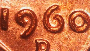 1960-D 1C Small Date RD Lincoln Cent