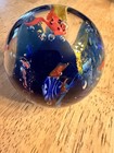 MURANO Style Ocean in Glass Art Paperweight Aquarium Sting Ray Fish Excellent — photo 1