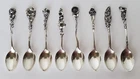 Rare Reed & Barton Sterling Silver Harlequin Floral Demitasse Spoons Set Of 8