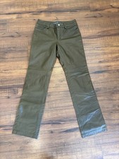 Vintage GAP Olive Green Lined Leather Bootcut Pants Size 2 Y2K Fall 2000 NWT