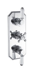 Traditional Thermostatic Shower Valve Triple Concealed 3 Outlet Chrome NEW