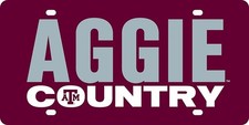 Texas A M University Aggies Premium Laser Cut Tag License Plate, Country Design,