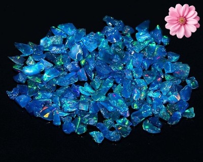 100 Pcs Lot AAA Natural Multi Flash Ethiopian Opal Rough Welo Fire Opal Stone