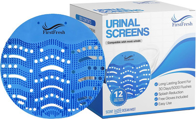 Urinal Screen Deodorizer (12 Pack) Ocean Mist Scent, Urinal Cakes Anti-Splash, U