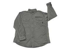 Ariat FR Shirt Mens Large Flame Resistant Cat 2 2112 Gray Workwear Solid Vent