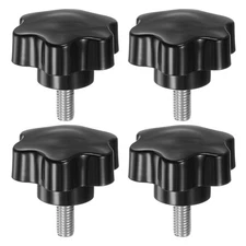4pcs Star Knobs M8 x 16mm 304 Stainless Steel Stud 46mm 6-Star Head Thumb Screw