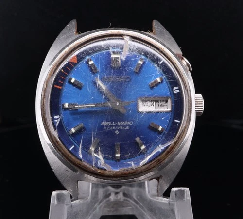 Vintage Seiko Bell-Matic 37mm Auto 17J Steel Mens Watch 4006-5011 $1 N/R
