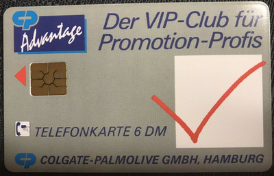 O 1557 08.94 6 DM Colgate - Palmolive VIP Club Promotion 3000 Ex. Neu***Mint***