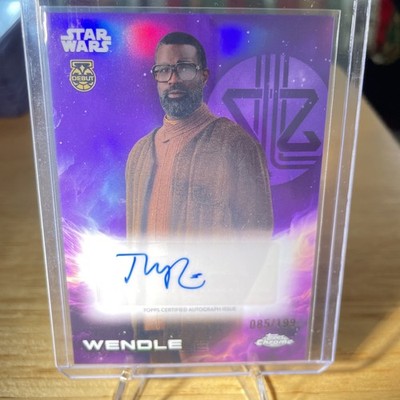 2025 Topps Chrome Star Wars #A-TAD Tunde Adebimpe as Wendle Purple Auto /199