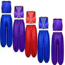 Kids Boys Costume Waistcoat Sets Game Outfit Character Fairytale Satin Cosplay
