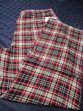NWT 55 Lands End MENS FLANNEL PJ PAJAMA PANTS ULTIMATE GRAY PLAID LARGE