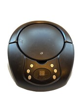 GPX CD/AM/FM Radio Boom Box BC112B Black And Silver Red Led