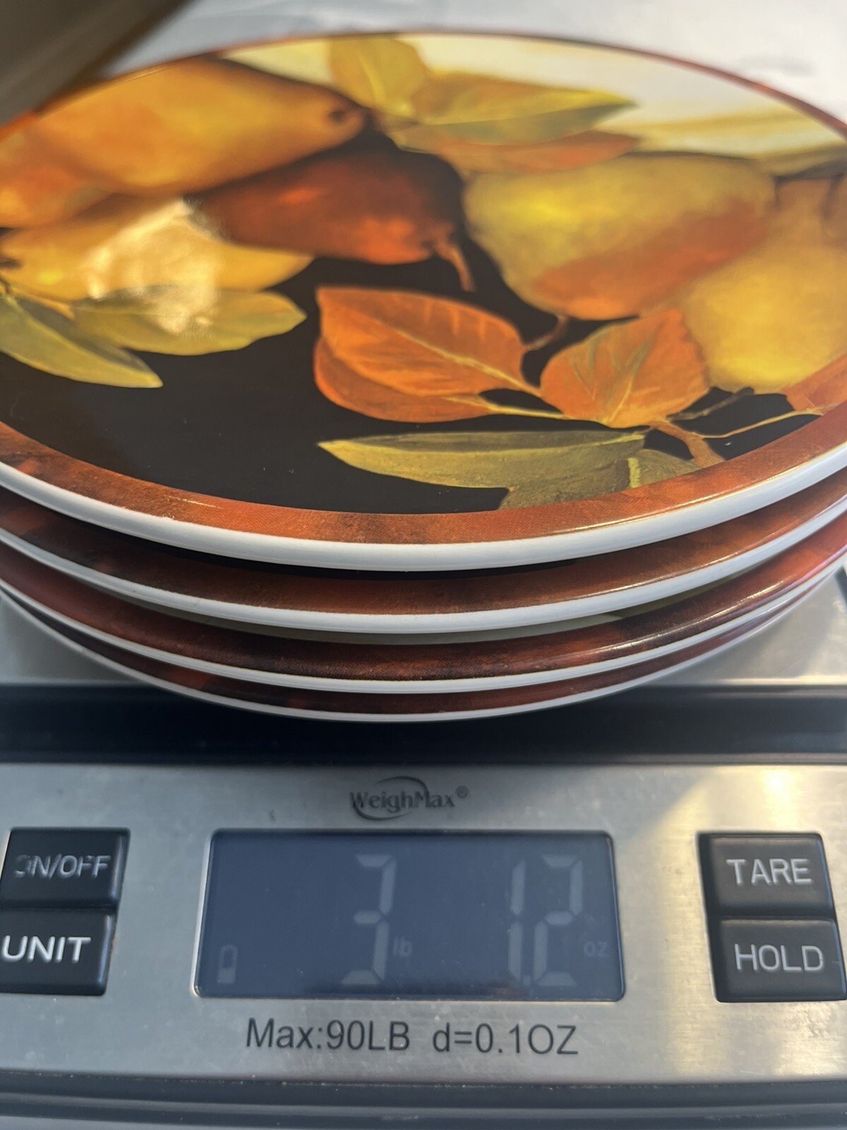 4pc Harry & David Orchard Fruit 8” Snack Dessert Sandwich Plates