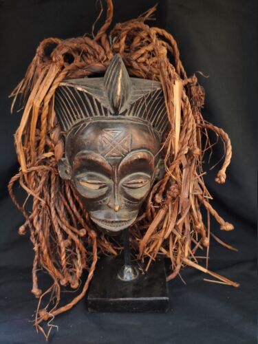 Fatto a Mano Africano IN Legno Maschera Decorativa da Collezione Arte, A1 - Picture 2 of 4