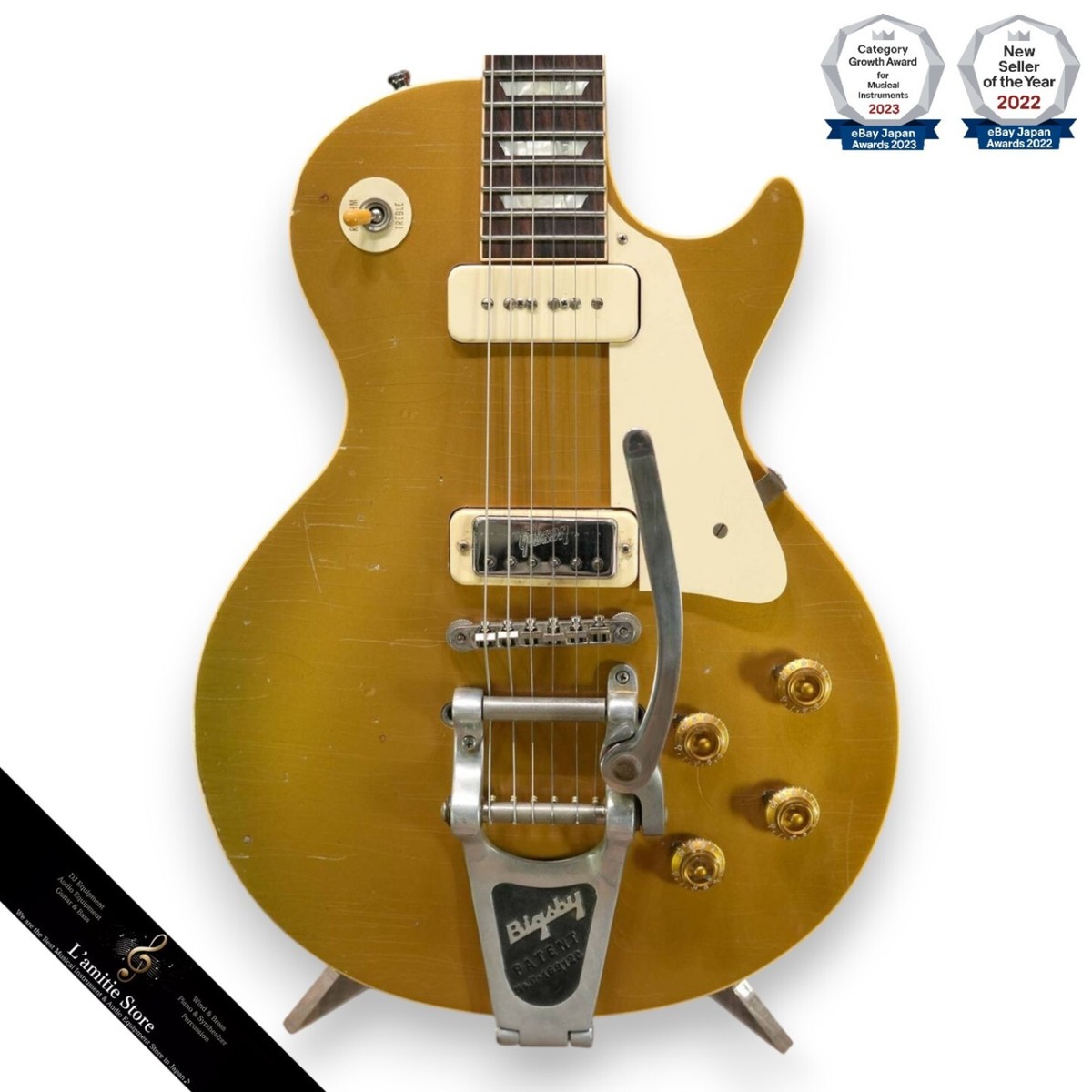 Gibson Custom Shop 1956 Les Paul Gold Top NY Aged Mod Electric  