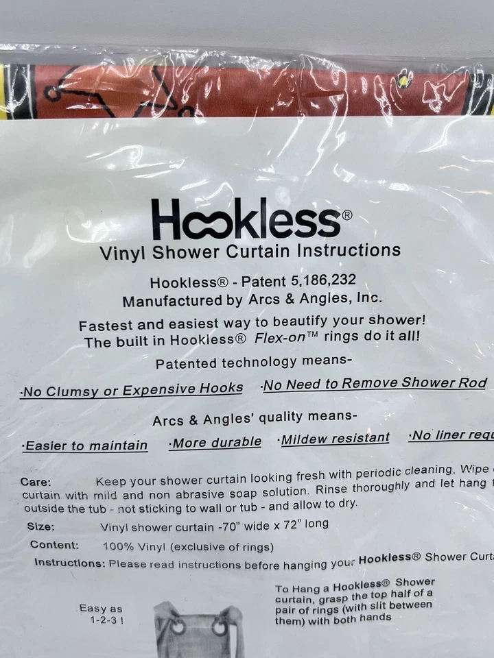 Виниловая занавеска для душа без крючка ночное небо летучие мыши и звезды.       J3 - Изображение 3 из 4