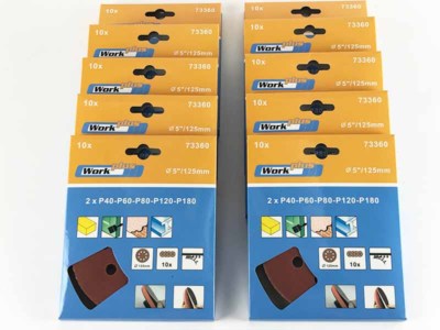 Haftschleifscheiben 10tlg 125mm Klett Schleif Scheiben