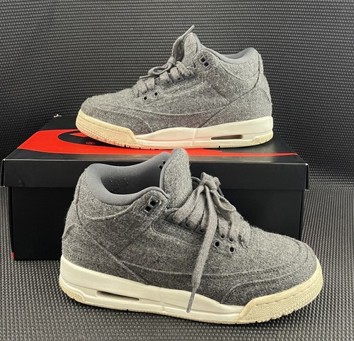 Größe 5Y Air Jordan 3s Retro Wool Grey 861427 004 - Bild 1 von 7