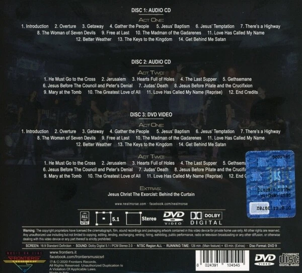 NEAL MORSE - JESUS CHRIST THE EXORCIST (LIVE AT MORSEFEST 2018)  2 CD+DVD NEU - Bild 2 von 2