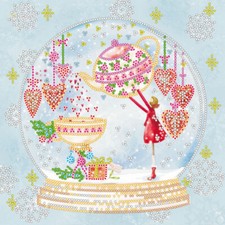Bead Embroidery Kit Winter tea Bead stitching DIY Abris Art