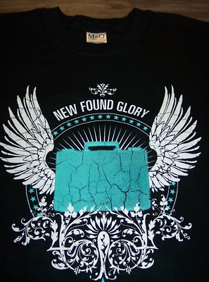NEW FOUND GLORY Suitcase Angel Wings T-Shirt XL NEW Coming Home PUNK BAND