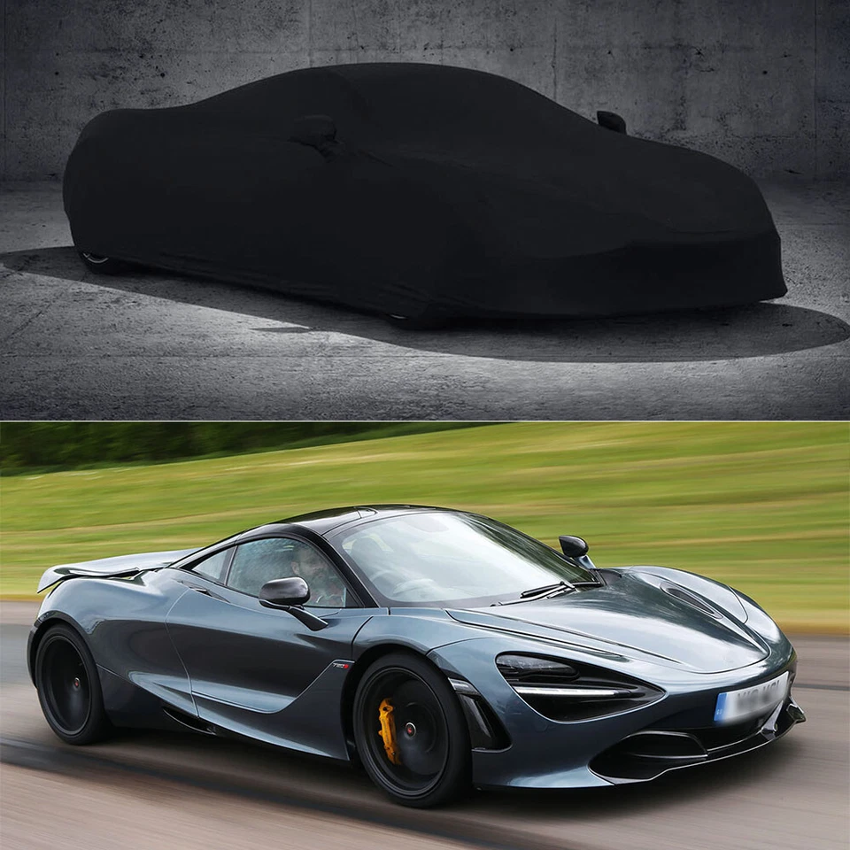 Cubierta de coche elástica a prueba de polvo personalizada negra para Lamborghini Countach 1974-89 Foto 2 de 4