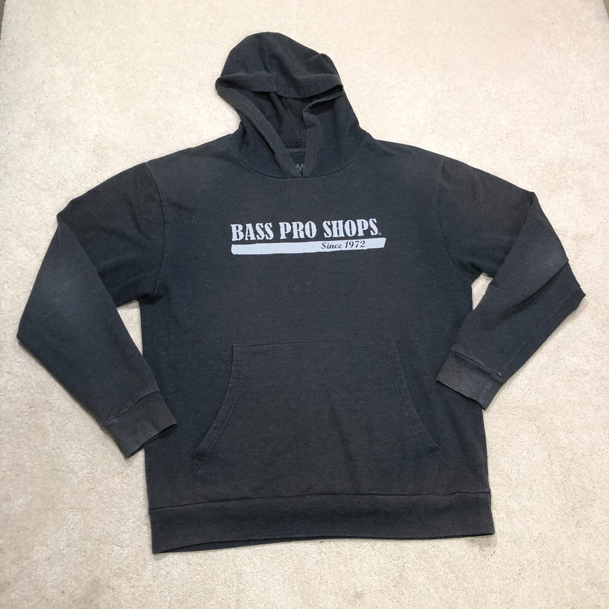 Bass Pro Shops Hoodie Sweatshirt Mens Medium Gray eBay