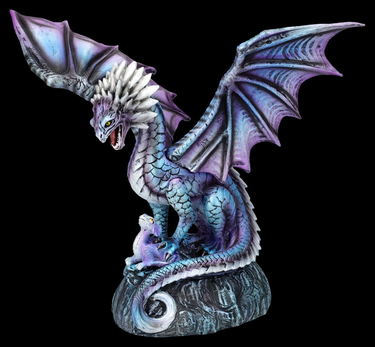 Deko-Drache „Harmony“ In Yoga-Pose – 8 Cm Hoch, Aus Kunstharz, Lila