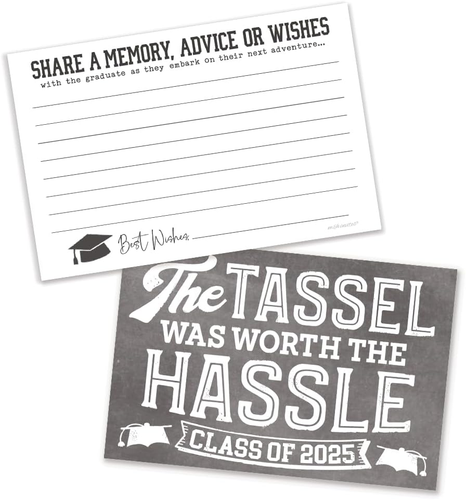 2025 Graduation Wishes and Advice Cards - 50 Count - Share a Memory, Advice and