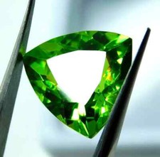 8-10 Ct Natural Green Peridot AAA Trillion Cut IGL Certified Loose Gemstone AKO