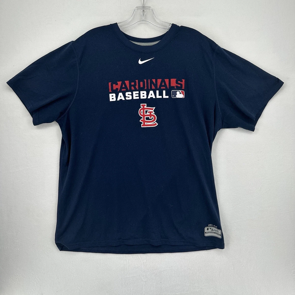 Nike MLB St. Louis Cardinals Men's XL Navy Blue Short Sleeve T-Shirt H-55