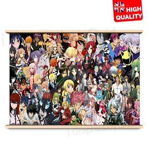 Greatest Anime Characters Collage Poster Art Print A3 A1 Ebay