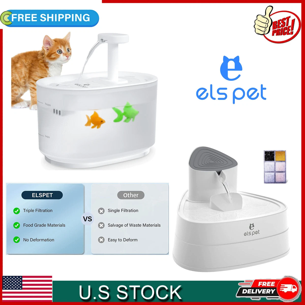 Els pet water clearance fountain