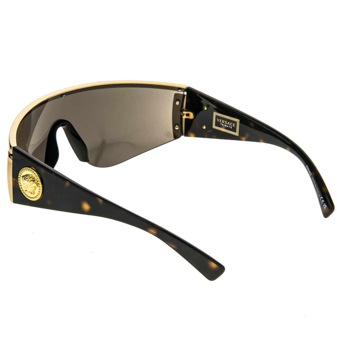 VERSACE 2197 TRIBUTE SHIELD Brown Gold Mirror VE2197 Unisex  display picture 1