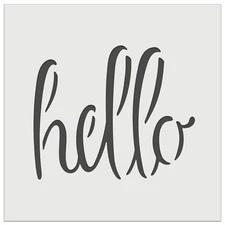 Hello Script Wall Cookie DIY Craft Reusable Stencil