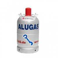 Alu Gasflasche 11 Kg Propan-Gas-Flasche Alugas Leer Inkl. Gasregler-SchlüSsel