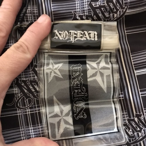 No Fear Board Shorts Mens Size 36 Plaid Y2K Lady Silhouette Plaid Black *READ* - Picture 7 of 8